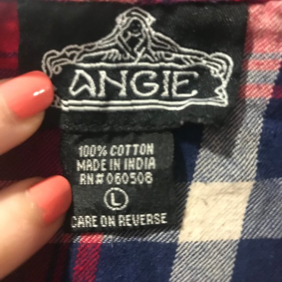 Red & Blue Plaid Flannel Shirt - Picture 6 of 6